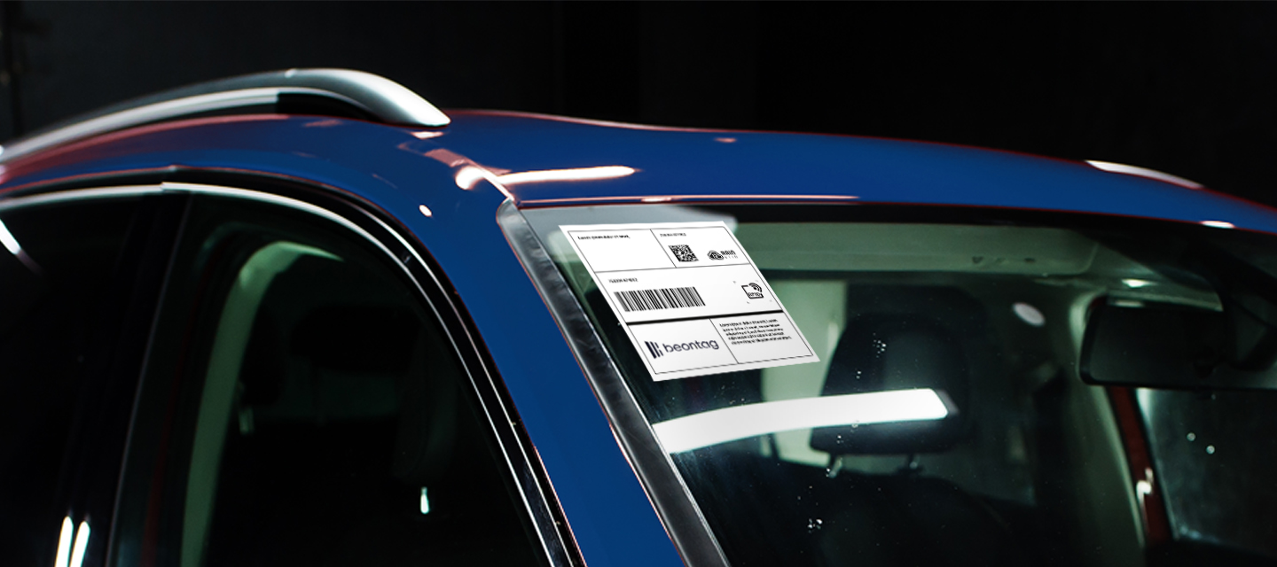 Car For Rent Label UHF RFID Car Distribution Label: Removable tag for automotive